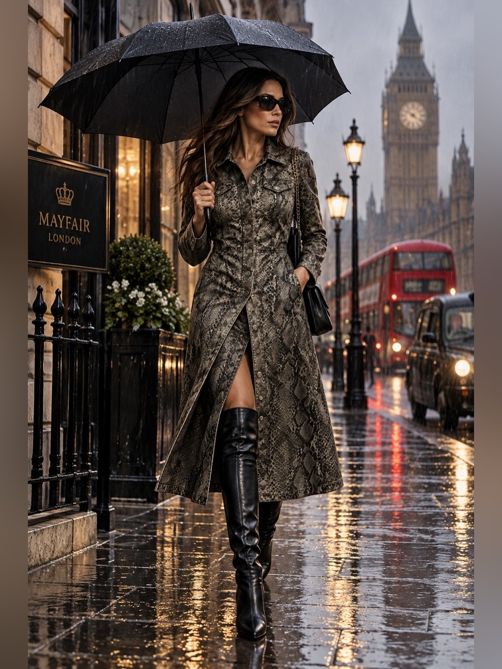 ÉTICA Metallic Snakeskin Print Long Coat Dress Jacket Gray Black XS Goth Matrix